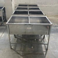 Ванна моечная 2 секц с бортом УВМБ-2-10060-УОРО  без эксплуатации УЦЕНКА  каркас оцинкованная сталь  450х450х300