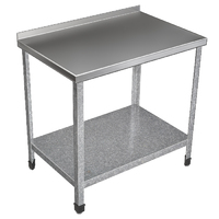 Стол производственный с бортом УСРБ-08060-УОПО  без эксплуатации УЦЕНКА  каркас оцинкованная сталь  полка, разборный