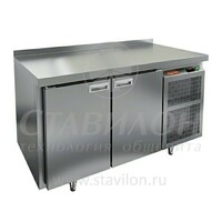 Стол морозильный 600 с бортом SN 11/BT HICOLD  -10…-18°С   2 двери  нержавеющая сталь