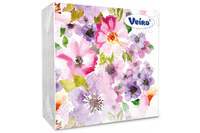 Салфетки 33х33 см 3 слоя 20 шт/уп с рисунком  Акварель VEIRO