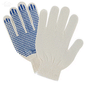 Перчатки х/б 4 нити ПВХ точка 10 класс Стандарт Лайт 10 пар/упак белый Перчатки х/б 4 нити ПВХ точка 10 класс Стандарт Лайт 10 пар/упак белый