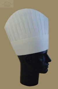 Колпак поварской нетканый материал H22,5 см закругленный (25шт в упаковке) Колпак поварской нетканый материал H22,5 см закругленный (25шт в упаковке)