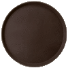Поднос прорезиненный круглый 40,6 см коричневый ProHotel
