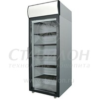 Шкаф холодильный нержавеющий со стеклянной дверью DM107-G (ШХ-0,7 ДС нерж) POLAIR  +1…+12°С Grande