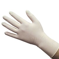 Перчатки смотровые медицинские размер L опудренные / нестерильные 50 пар/уп  белый латекс