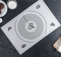 Коврик силиконовый 60х40 см белый армированный Доляна