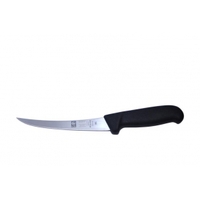 Нож обвалочный 16 см  изогнутое лезвие черный   SAFE Icel