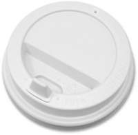 Крышка для стакана с клапаном D90 мм белый PP Каштан light