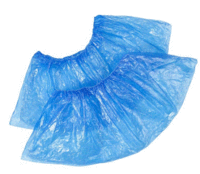 Бахилы одноразовые  ЭКСТРА С ДВОЙНОЙ РЕЗИНКОЙ голубой ПЭ