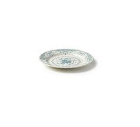 Тарелка мелкая 20,7 см каменная керамика белый-бирюзовый ROSE Bitossi 