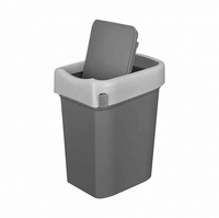 Контейнер для мусора 50л с плавающей крышкой 430*320*650   "SMART BIN" серый