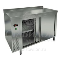 Стол тепловой пристенный GN TS 10 GN HICOLD  до +65°С   2 двери-купе  нержавеющая сталь