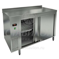 Стол тепловой пристенный GN TS 12 GN HICOLD  до +65°С   2 двери-купе  нержавеющая сталь