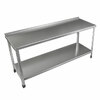 Стол производственный с бортом  нержавеющая полка  уголок нержавеющая сталь  разборный    1800х700х850  НЕСТ