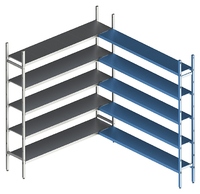 Стеллаж модульный угловой дополнительный POLAIR LOAD.ME INOX 16AL.5IN30.16C