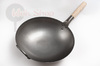 Сковорода Wok 35 см   белая сталь  деревянная ручка