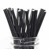 Трубочки для коктейля без гофры 19,7 см х 6 мм 250 шт/уп  Черный БУМАЖНАЯ