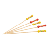 Пика деревянная H120 мм САМБА 100 шт/уп  красно-желтый бамбук