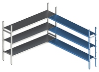 Стеллаж модульный угловой дополнительный POLAIR LOAD.ME INOX 18AL.3IN30.18C