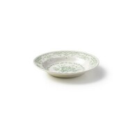 Тарелка глубокая 23 см  каменная керамика белый-зеленый ROSE Bitossi 