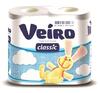 Бумага туалетная 2 слоя 4 рул/уп   Classic белый VEIRO