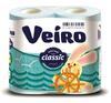 Бумага туалетная 2 слоя 4 рул/уп аромат морской бриз  Classic голубой VEIRO