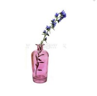 Ваза для цветов H24 см стекло,розовый Идеал,АРДЕККО