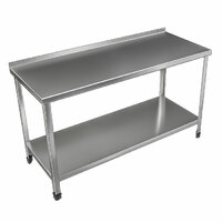 Стол производственный с бортом  нержавеющая полка  уголок нержавеющая сталь  разборный    1600х600х850  НЕСТ