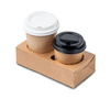 Держатель для 2-х стаканов 180х90х50 мм крафт CUPHOLDER double