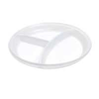 Тарелка пластиковая D205 мм столовая 3-х секционная Эконом белый PS Атлас