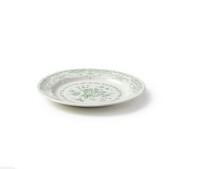 Тарелка мелкая 26 см каменная керамика белый-зелены ROSE Bitossi 