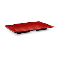 Тарелка прямоугольная 25,5х18,5 см Black Red