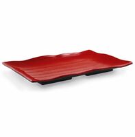 Тарелка прямоугольная 34х23 см Black Red