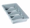 Контейнер для столовых приборов 4 отделения 52х29х10 см  пластик серый KL 04150220