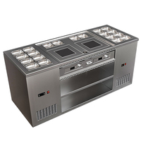 Кулинарная станция ИНД КС-ИНД-2006 Astropit 2 инд плиты, емкость для отходов   тумба для инвентаря  2 охлаждаемых ванны