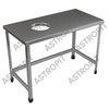 Стол для сбора отходов  островной  нерж сталь  отв 250 смещ    1200х600х870