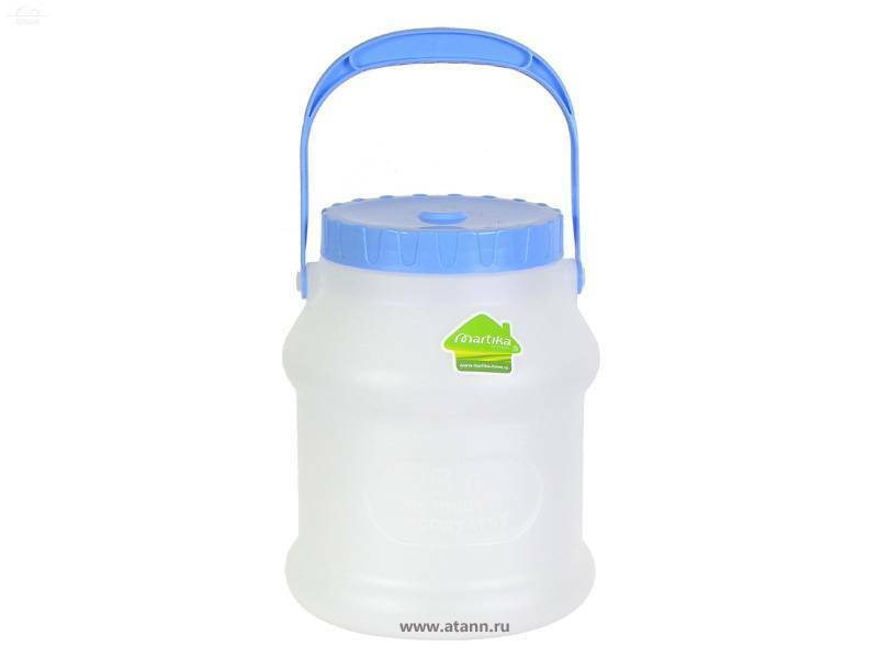 Канистра-бидон 3 л пластик белый Мартика Канистра-бидон 3 л пластик белый Мартика