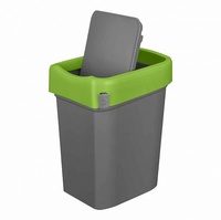 Контейнер для мусора 25л с плавающей крышкой 333x269x457   "SMART BIN" зеленый