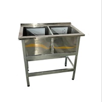 Ванна моечная 2 секц с бортом УВМБ-2-08853  без эксплуатации  УЦЕНКА  каркас оцинкованная сталь