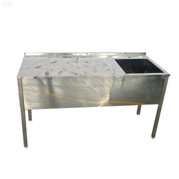 Стол с ванной с бортом УСПВБ-1П-16070-П4 без эксплуатации УЦЕНКА каркас профиль нерж 40х40 сварная, мойка справа Стол с ванной с бортом УСПВБ-1П-16070-П4 без эксплуатации УЦЕНКА каркас профиль нерж 40х40 сварная, мойка справа