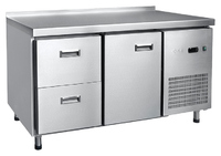Стол холодильный Abat СХС-70-01 (1 дверь, 2 ящика, борт)