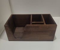 Ящик для сервировки деревянный 260х140 мм H110мм 4х секционный бук, цвет палисандр