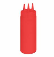 Емкость для соусов 690 мл с тремя носиками пластик красный ProHotel