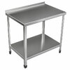 Стол производственный с бортом  нержавеющая полка  уголок нержавеющая сталь  разборный    900х700х850