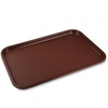 Поднос прорезиненный прямоугольный 35,5х25,5 см коричневый KMC