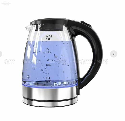 Чайник электрический 1.8 л 1500 вт стекло, LED подсветка фильтр черный GOODSEE Чайник электрический 1.8 л 1500 вт стекло, LED подсветка фильтр черный GOODSEE