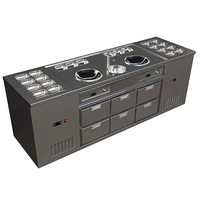 Кулинарная станция ВОК КС-ВОК-2607 Astropit 2 вок плиты, рукомойник   стол 6 охл ящиков  2 охлаждаемых ванны