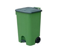 Контейнер для мусора 85 л 49х47 см, H75 см с крышкой,с педальным приводом полипропилен