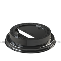 Крышка для стакана с клапаном D90 мм чёрный PP Каштан