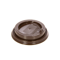 Крышка для стакана с клапаном D80 мм   коричневый PS Протэк